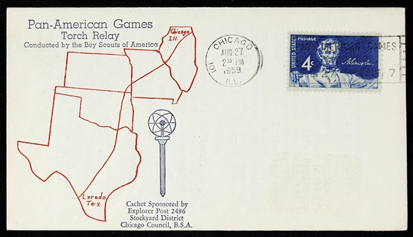 1959 Pan American Games Torch Relay FDC