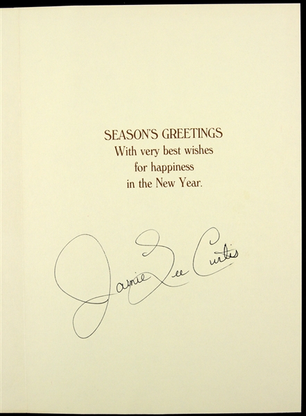 Jamie Lee Curtis 5"x 8" Secretarial Signed Holiday Card