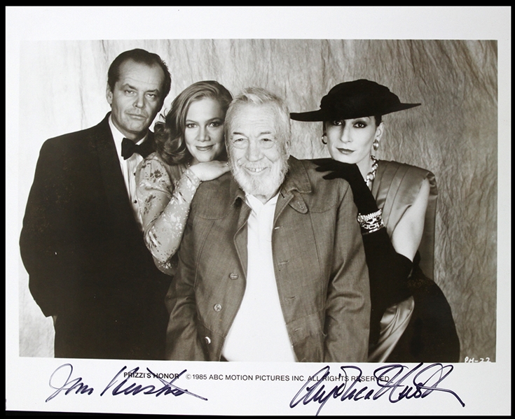 John Huston & Anjelica Huston 8"x 10" Secretarial Signed Photo