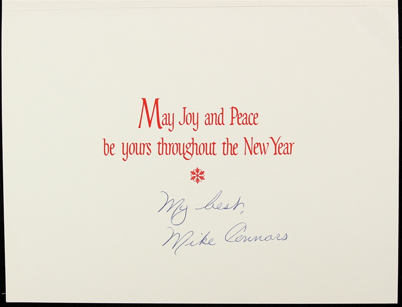 Mike Connors 5"x 7" Signed Holiday Card 