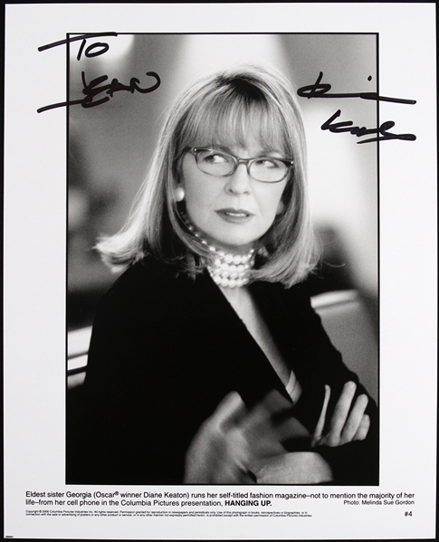 Diane Keaton 8"x 10" Secretarial Signed Photo