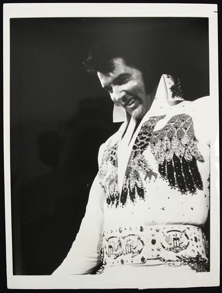 1977 Elvis Presley King of Rock N Roll 7" x 9.5" CBS "Elvis In Concert" Promo Photo