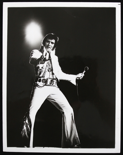 1977-79 Elvis Presley King of Rock N Roll 7" x 9" CBS "Elvis In Concert" Promo Photo