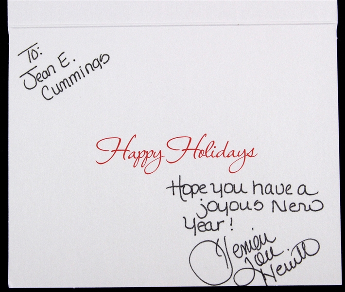 Jennifer Love Hewitt 3"x 5" Secretarial Signed Holiday Card