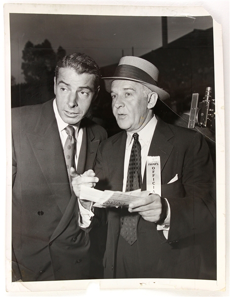 1953 Joe DiMaggio Walter Winchell New York Yankees 7" x 9" Original Photo