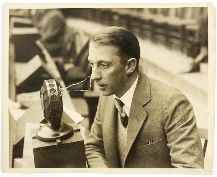 1920s Graham McNamee Baseball Radio Announcer 8" x 10" Original Photo