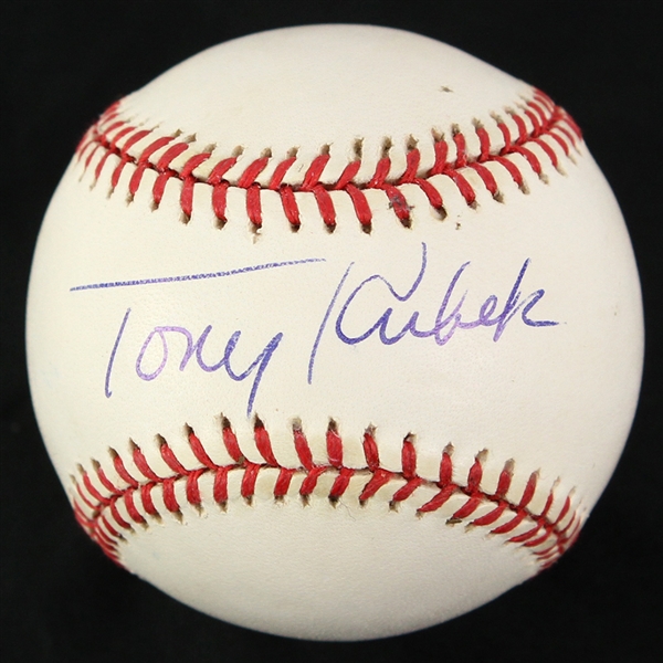 1995-99 Tony Kubek New York Yankees Signed OAL Budig Baseball (JSA)