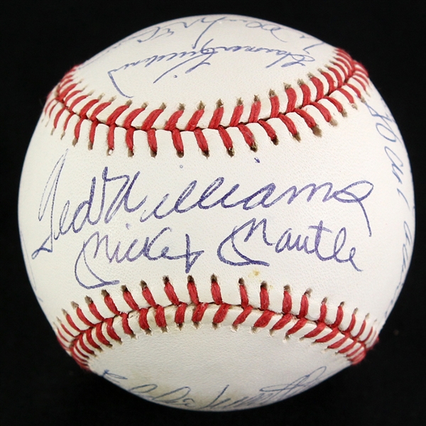 1993-94 500 Home Run Club Multi Signed Baseball w/ 12 Signatures Including Willie Mays, Hank Aaron, Reggie Jackson & More (JSA)