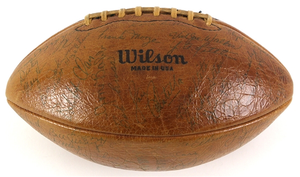 1957 San Francisco 49ers Team Signed Wilson Football w/ 40 Signatures Including YA Tittle, Leo Nomellini, Billy Wilson, Hugh McElhenny, Marv Matuszak & More (JSA)