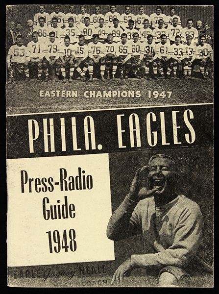 1948 Philadelphia Eagles Reproduction Press-Radio Guide