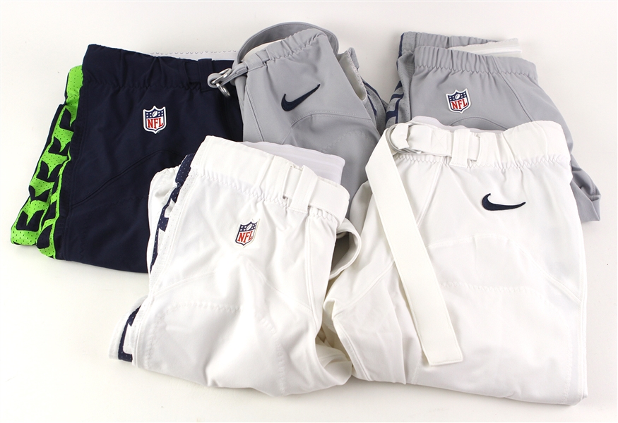2012-15 Seattle Seahawks Uniform Pants Collection - Lot of 5 (MEARS LOA)