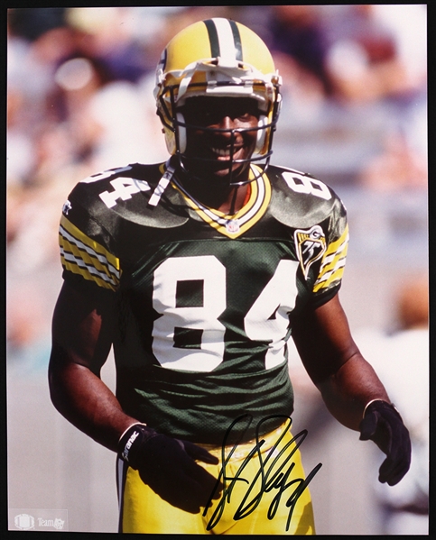 1990s Sterling Sharpe Green Bay Packers Autographed 8x10 Color Photo (JSA)