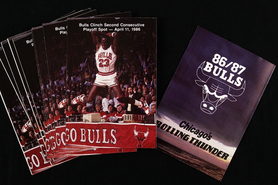 1986-1987 Michael Jordan Chicago Bulls Pocket Schedule (Lot of 11)