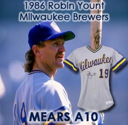 1986 Robin Yount Milwaukee Brewers Signed Game Worn Road Jersey (MEARS A10/JSA)