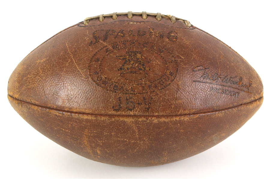 1967-68 Kansas City Chiefs Official AFL Milt Woodard Practice Used Football (MEARS LOA)