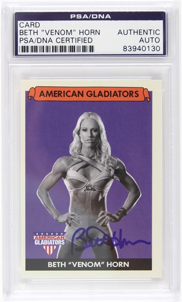 2008 Beth “Venom” Horn American Gladiators Signed LE Trading Card (PSA/DNA)