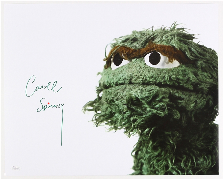 1970s Carroll Spinney “Oscar the Grouch” Sesame Street LE Signed 16x20 Full Color Photo (JSA)