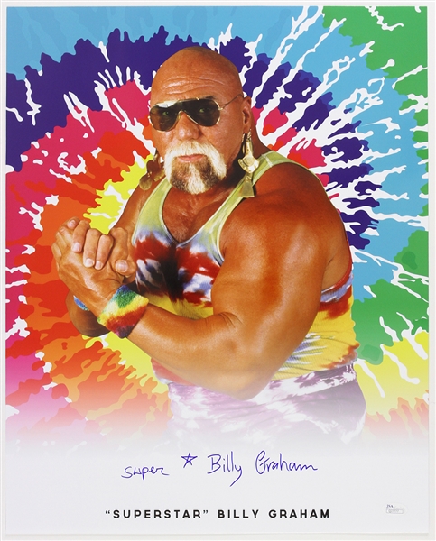 1970-1988 Super Star Billy Graham Signed Wrestling Legend LE 16x20 Color Photo (JSA)