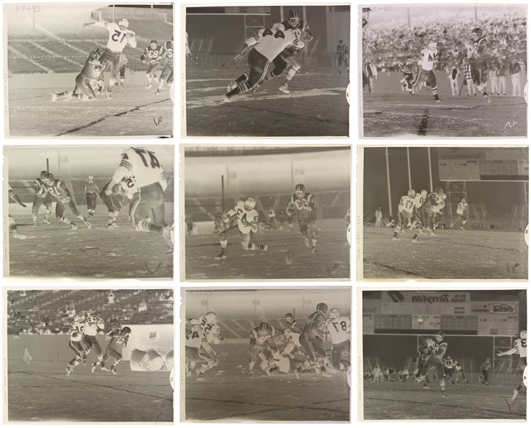 1961 Oakland Raiders Boston Patriots Candlestick Park 4" x 5" Photo Negatives - Lot of 9