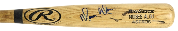 1998 Moises Alou Houston Astros Signed Rawlings Adirondack Professional Model Game Used Bat (MEARS LOA/JSA)