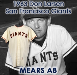 1963 Don Larsen San Francisco Giants Game Worn Home Jersey (MEARS A8)