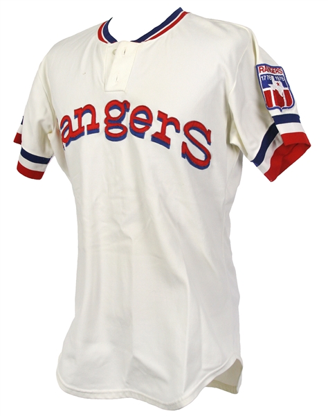 1976 Tom Grieve Texas Rangers Signed Game Worn Home Jersey (MEARS LOA/JSA)