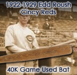 1921-29 Edd Roush Reds/Giants H&B Louisville Slugger 40K Professional Model Game Used Bat (MEARS LOA)