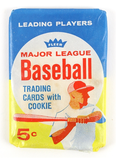 1963 Fleer Baseball Unopened Trading Card Pack 