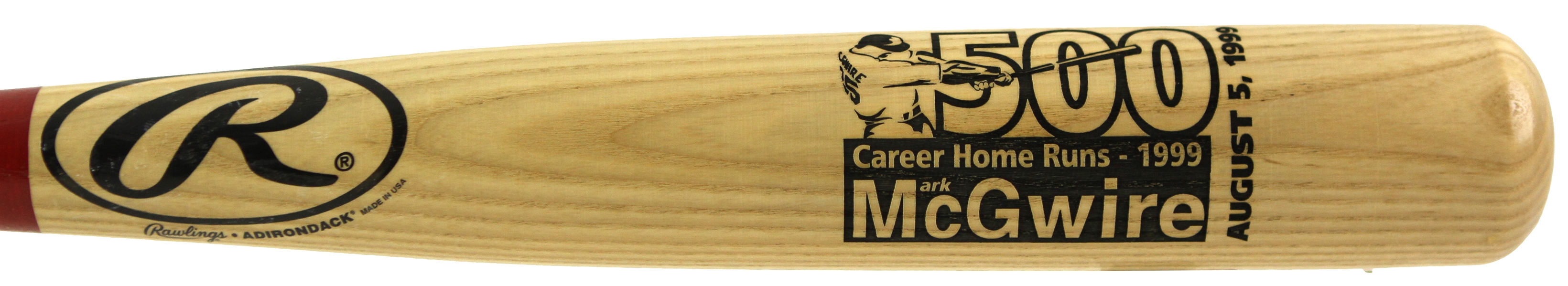 1999 Mark McGwire St. Louis Cardinals Rawlings Adirondack 500th Career Home Run Commemorative Bat 