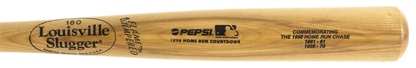 1998 Louisville Slugger Pepsi Home Run Countdown Commemorative Bat