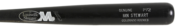 2007-08 Ian Stewart Colorado Rockies Louisville Slugger M9 Professional Model Game Used Bat (MEARS LOA)