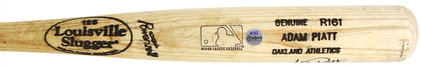 2000-01 Adam Piatt Oakland Athletics Signed Louisville Slugger Professional Model Game Used Bat (MEARS LOA/JSA)