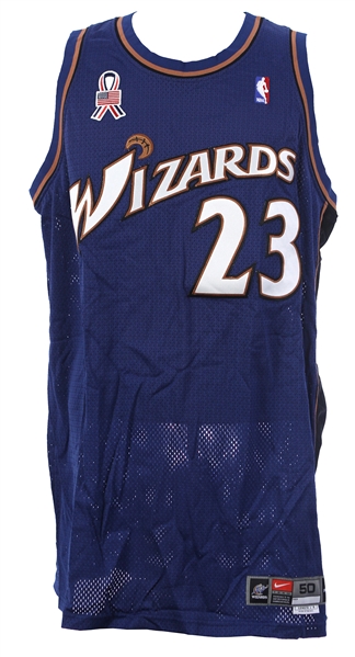 2001-02 Michael Jordan Washington Wizards Road Jersey (MEARS LOA)