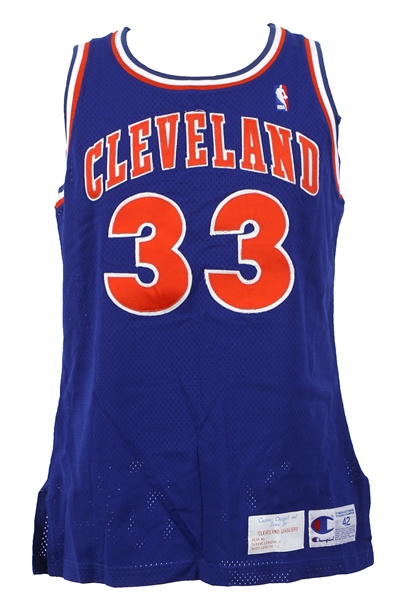 1990-91 Derrick Chievous Cleveland Cavaliers Game Worn Road Jersey (MEARS LOA)
