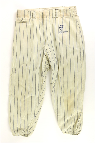 1967 Yogi Berra New York Mets Signed Game Worn Home Uniform Pants (MEARS LOA/JSA)
