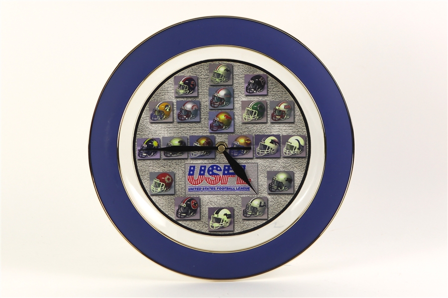 1983-85 USFL Clock w/ Team Helmets