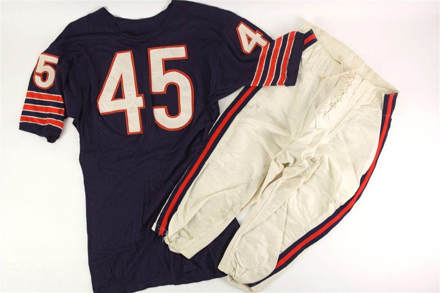 1965-68 Dick Gordon Chicago Bears Game Worn Home Jersey w/ Uniform Pants (MEARS LOA)