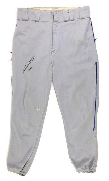 1972 Willie Mays New York Mets Signed Game Worn Road Uniform Pants (MEARS LOA/JSA)