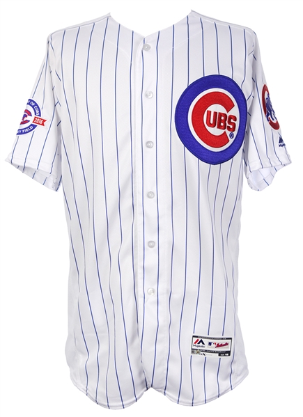 2016 (April 15) Miguel Montero Chicago Cubs Signed Game Worn Jackie Robinson Day Home Uniform (MEARS LOA/MLB Hologram/JSA) World Series Season