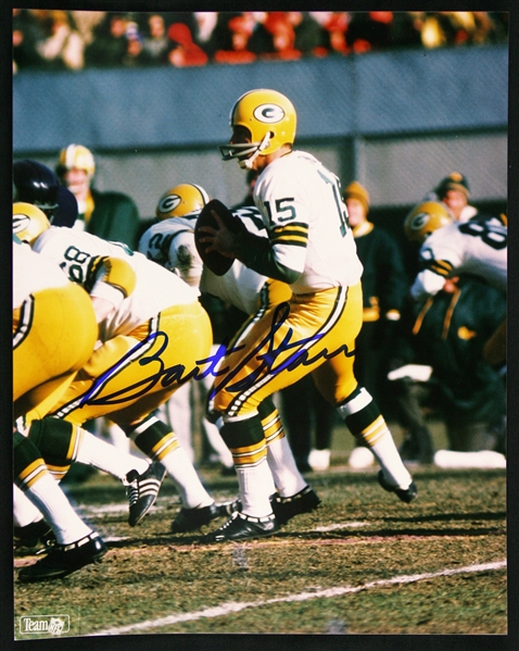 1966 Bart Starr Green Bay Packers Signed 8x10 Color Photo (JSA)