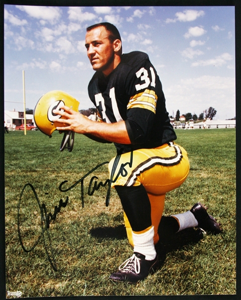 1966 Jim Taylor Green Bay Packers Signed 8x10 Color Photo (JSA)