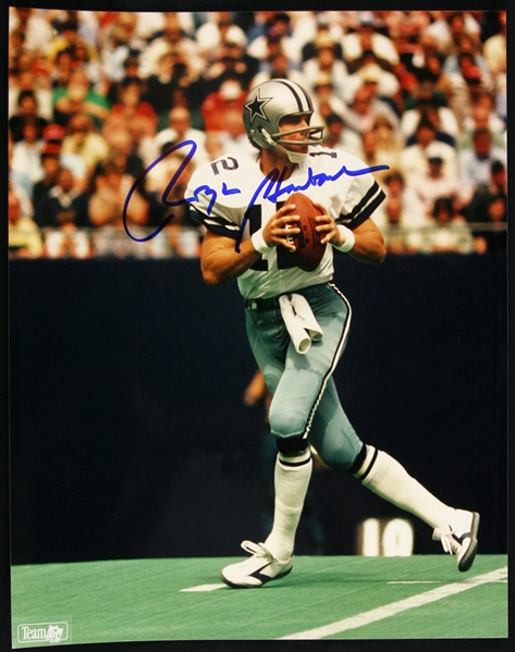 1970s Roger Staubach Dallas Cowboys Signed 8x10 Color Photo (JSA)