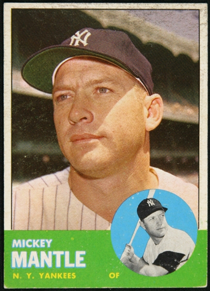 1963 Mickey Mantle New York Yankees Topps #200 Card