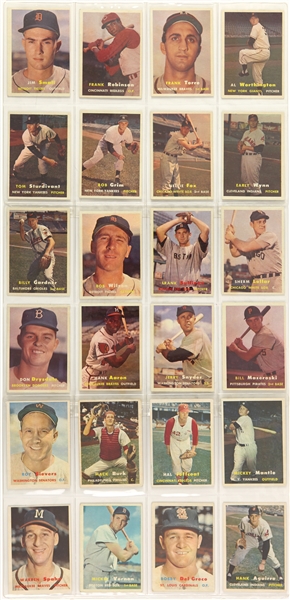 1957 Topps Baseball Trading Cards (Lot of 199) "Fresh To The Hobby"