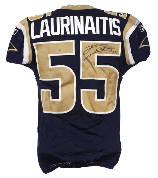 2001-14 St. Louis Rams Game Worn Jerseys - Lot of 6 w/ James Laurinaitas Dual Signed, Robert Quinn International Series & More (MEARS LOA/JSA & PSA/DNA)