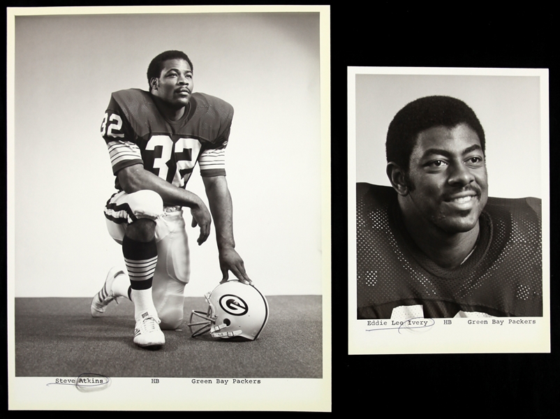 1979 Eddie Lee Ivery Steve Atkins Green Bay Packers Team Issued Photos - Lot of 2