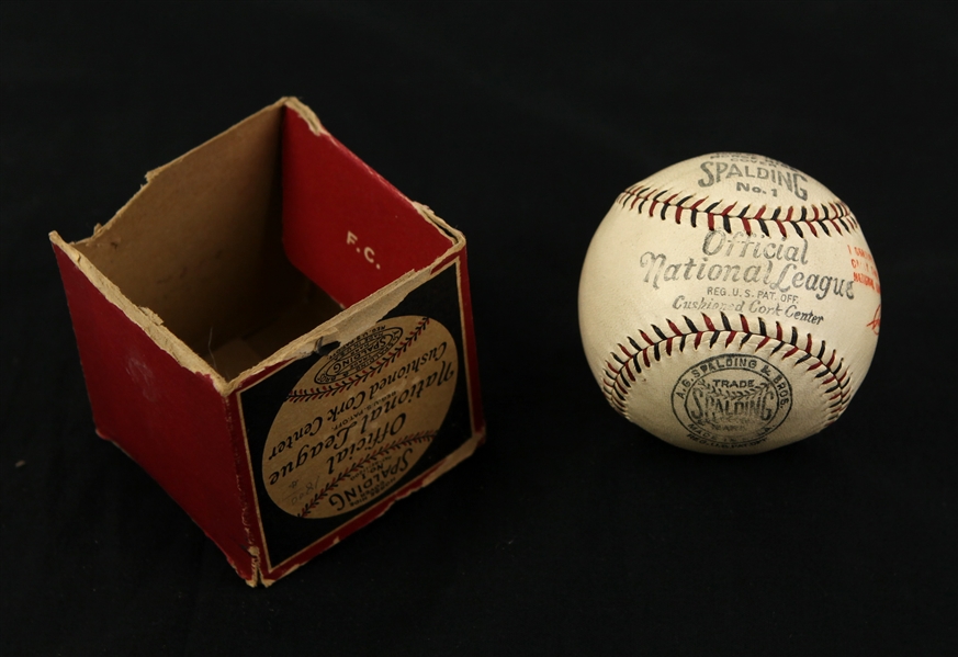 1928-33 Spalding Official National League John Heydler Baseball w/ Original Box