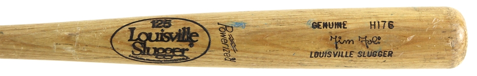 1984 Tim Foli New York Yankees Louisville Slugger Professional Model Game Used Bat (MEARS LOA)