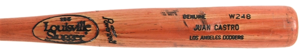 1995-96 Juan Castro Los Angeles Dodgers Louisville Slugger Professional Model Game Used Bat (MEARS LOA)