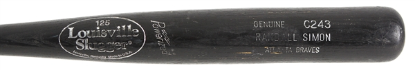 1997-98 Randall Simon Atlanta Braves Louisville Slugger Professional Model Game Used Bat (MEARS LOA)